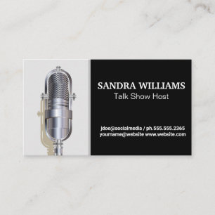 Microphone   Podcast Host Business Card