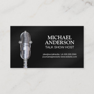 Microphone   Podcast Show Business Card