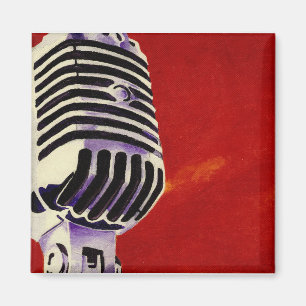 Microphone Print Magnet