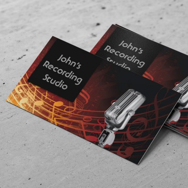Microphone Recording Studio Business Card (Creator Uploaded)