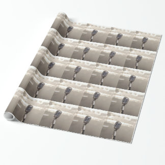 Microphone rock and roll wrapping paper