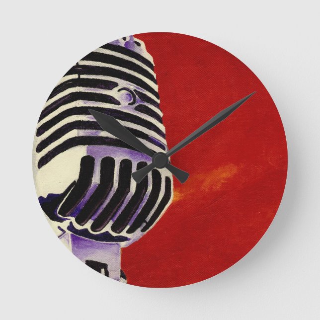 Microphone Round Clock (Front)