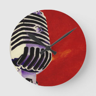 Microphone Round Clock