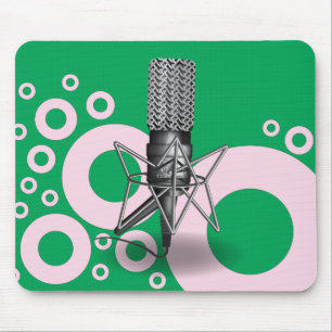 Microphone round mouse pad