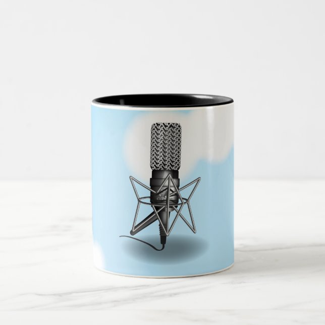 Microphone Sky Two-Tone Coffee Mug (Center)