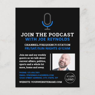 Microphone Symbol, Podcaster, Podcast Advertising Flyer