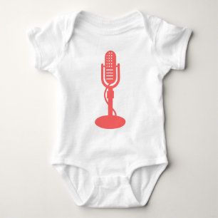 Microphone - Tropical pink Baby Bodysuit