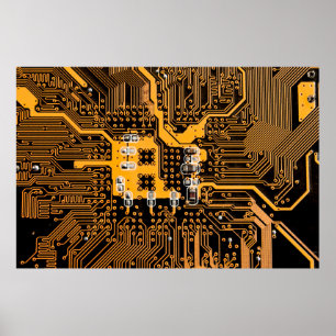 Microschema texture illustrationchip,micro,backgro poster