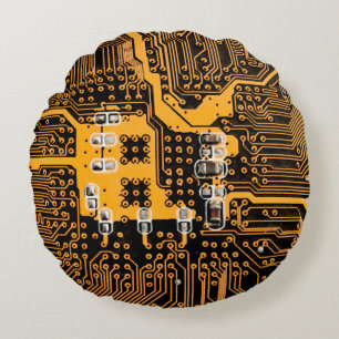 Microschema texture illustrationchip,micro,backgro round cushion