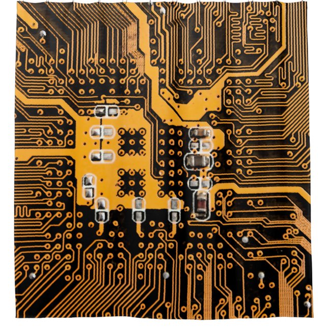 Microschema texture illustrationchip,micro,backgro shower curtain (Front)