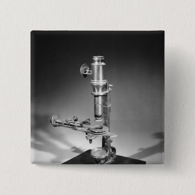Microscope 15 Cm Square Badge (Front)