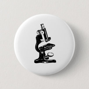 Microscope 6 Cm Round Badge