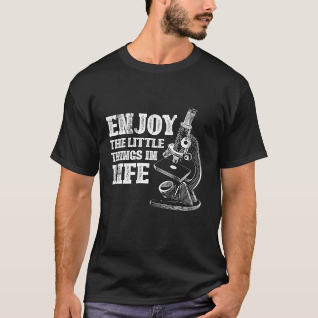 Microscope Biologist Science Laboratory Biology T-Shirt (Front)