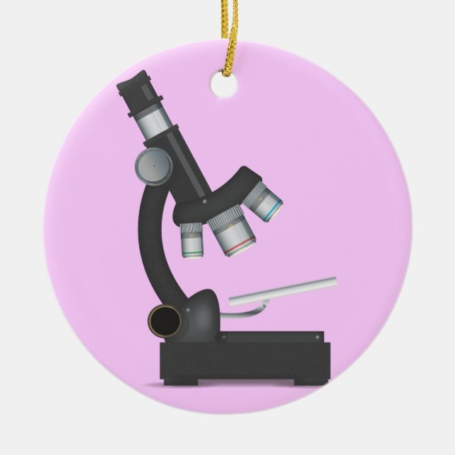 Microscope Ceramic Tree Decoration (Front)