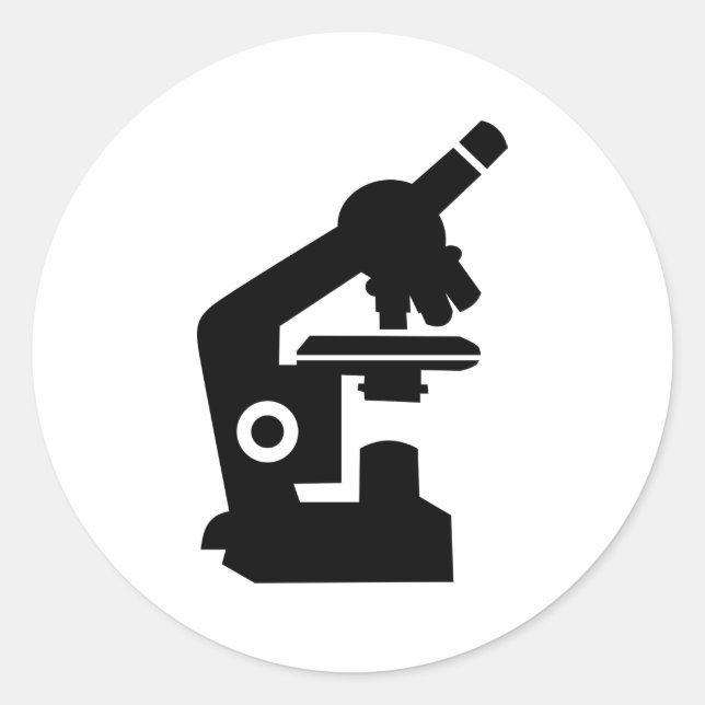 Microscope Classic Round Sticker (Front)