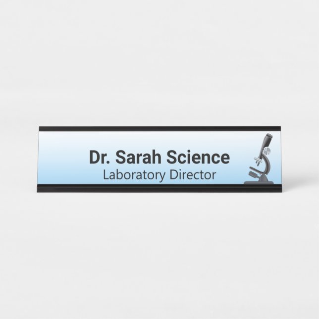 Microscope Desk Name Plate (Front)