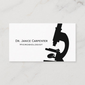 Microscope Medical Black & White Business Card