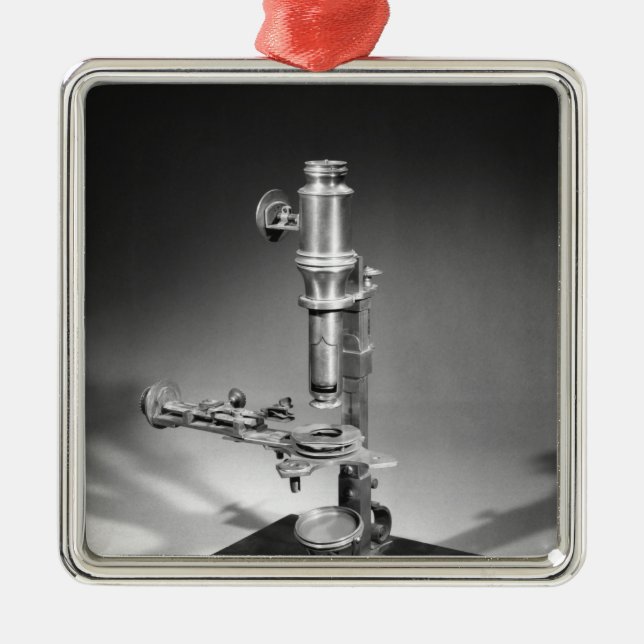 Microscope Metal Tree Decoration (Front)