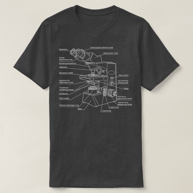 Microscope Science Technician Lab Technician Premi T-Shirt (Design Front)