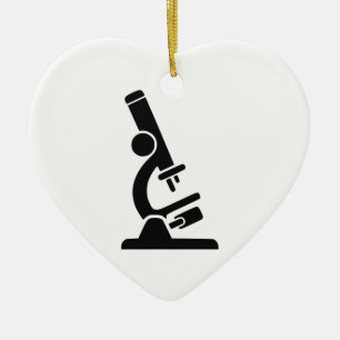 Microscope Silhouette Ceramic Tree Decoration