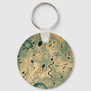 Microscopic Microbes Key Ring