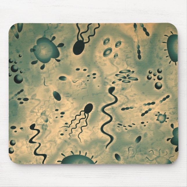 Microscopic Microbes Mouse Pad (Front)