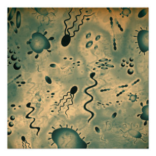 Microscopic Microbes Poster