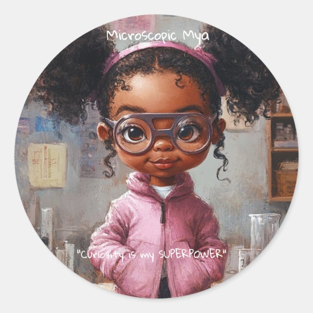 Microscopic Mya Classic Round Sticker (Front)