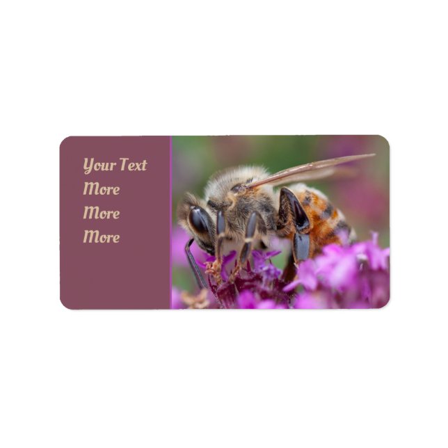 Microscopic Perspective: The Foraging Honeybee Label (Front)