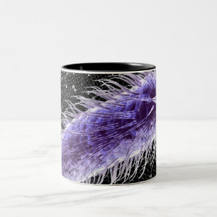 Microscopic view of a helicobacter pylori cell Two-Tone coffee mug
