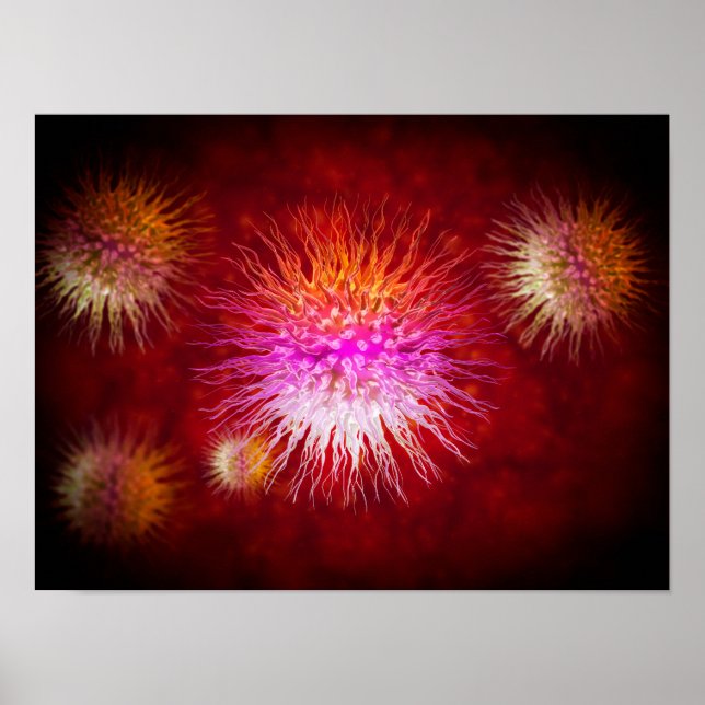 Microscopic View Of Dendrimers 1 Poster (Front)