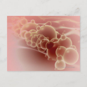 Microscopic view of latex microspheres postcard