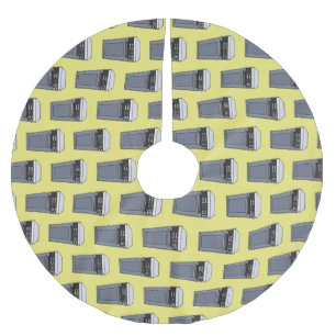 Microwave cartoon illustration brushed polyester tree skirt