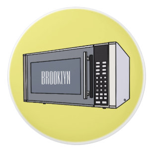 Microwave cartoon illustration ceramic knob