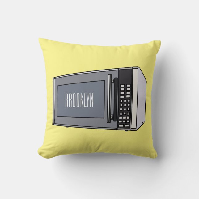 Microwave cartoon illustration cushion (Front)