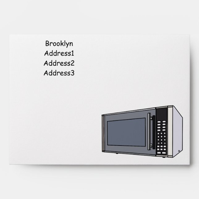 Microwave cartoon illustration envelope (Front)