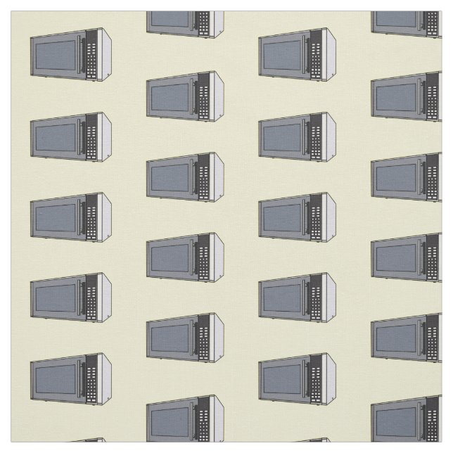 Microwave cartoon illustration fabric (Swatch)