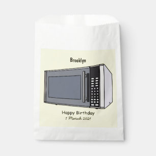 Microwave cartoon illustration favour bag