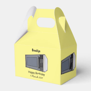 Microwave cartoon illustration favour box