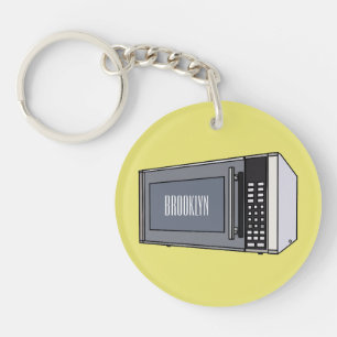 Microwave cartoon illustration key ring