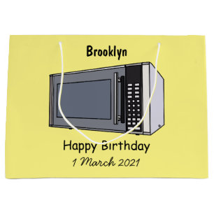 Microwave cartoon illustration large gift bag