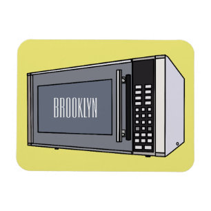 Microwave cartoon illustration magnet