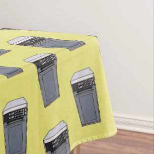 Microwave cartoon illustration tablecloth