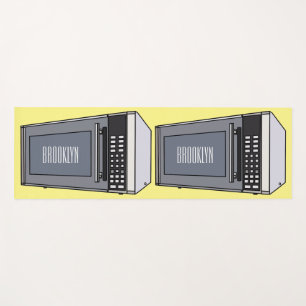 Microwave cartoon illustration yoga mat