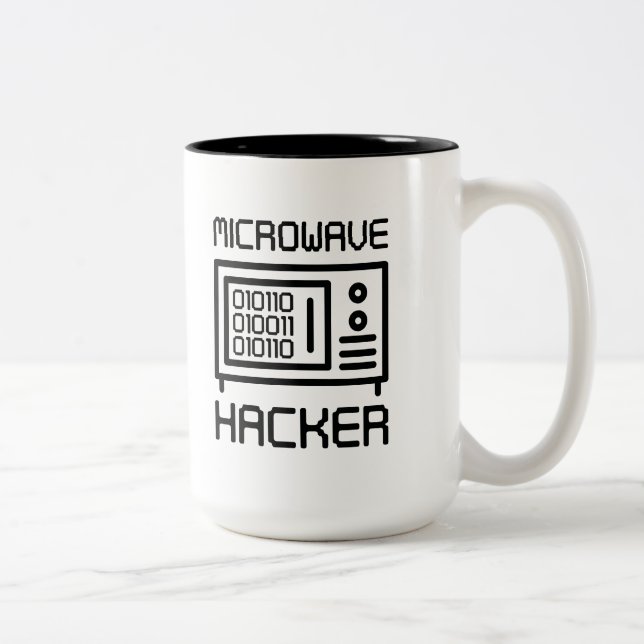Microwave Hacker Two-Tone Coffee Mug (Right)