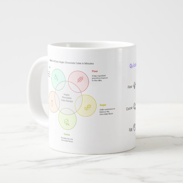 Microwave Mug | Single Serve Chocolate Cake Recipe (Front Left)