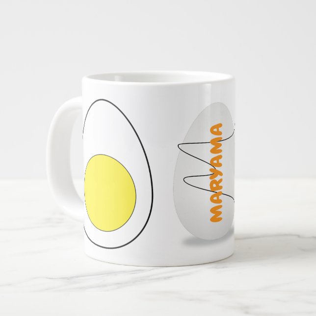 Microwave Omelette Mug Eggs (Name & Monogram Gift) (Front Left)