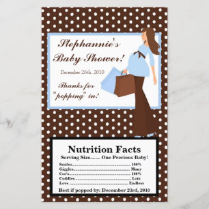 Microwave Popcorn Wrapper Blue Mod Mum Polka Dots