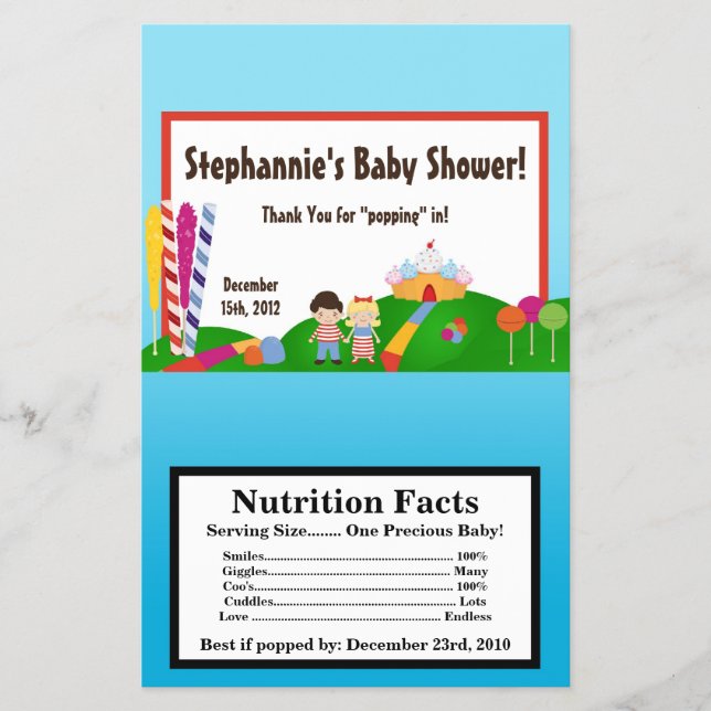 Microwave Popcorn Wrapper Candy Land Ice Cream (Front)