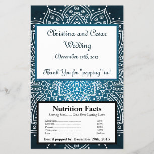 Microwave Popcorn Wrapper Deep Moroccan Blue